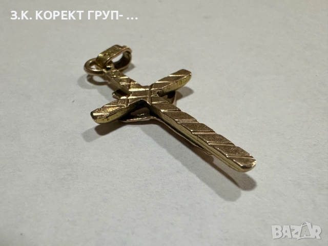 Златен кръст 14к, 1,16гр, снимка 5 - Колиета, медальони, синджири - 53056114