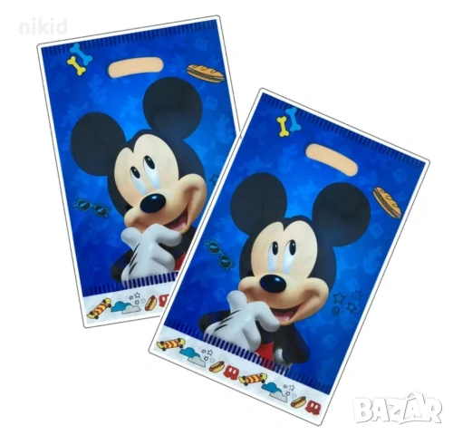 Мики Маус син фон 10 бр торбички за лакомства подарък рожден ден парти, снимка 3 - Подаръци за рожден ден - 19152198