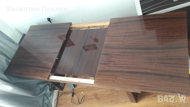 Холна и трапезна маса разтегателна, правоъгълна, повдигащ механизъм, 122 /65/ 58 - 70 см, снимка 4 - Маси - 53542615