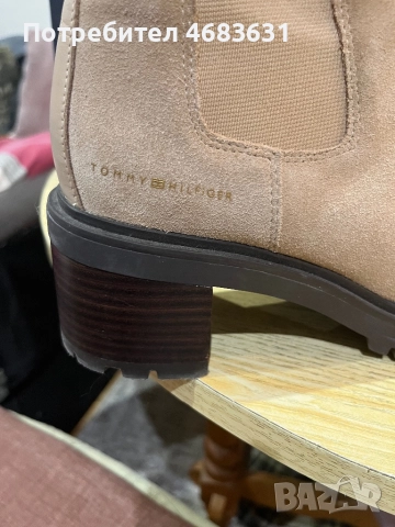 Дамски боти велурTOMMY HILFIGER, снимка 5 - Дамски боти - 52840550