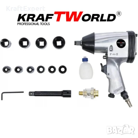 Гайковерт 1/2 комплект 17 части в куфар KraftWorld, снимка 4 - Други инструменти - 50601586