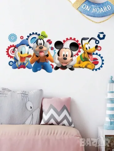 2 вида Мики Маус Гуфи Плуто Доналд самозалепващ стикер лепенка за стена и мебел, снимка 4 - Други - 47767990