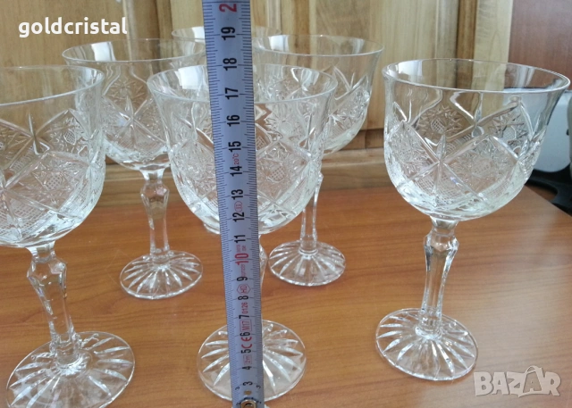 кристални чаши , снимка 4 - Антикварни и старинни предмети - 19985601