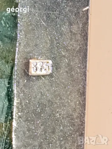 сребърни обеци с амазонит, снимка 10 - Обеци - 49545528