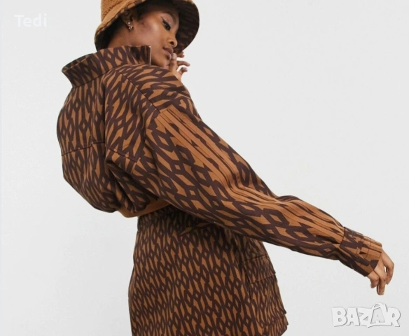 Ново Кафяво Късо Яке Adidas X Ivy Park Размер 2XL, снимка 2 - Якета - 53096908