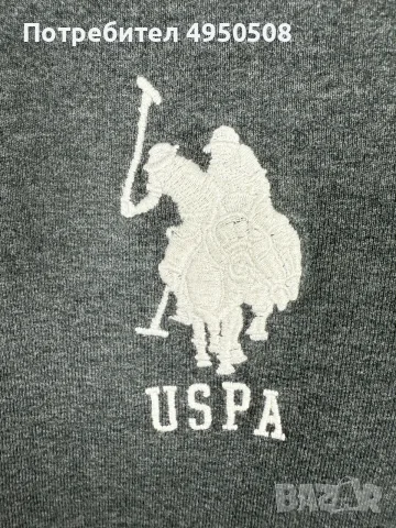 U.S. Polo Assn. Памучна блуза с качулка, размер S, снимка 4 - Суичъри - 56091106