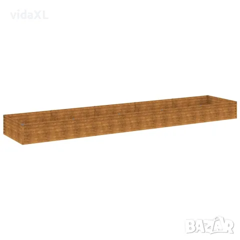 vidaXL Градинска повдигната леха 482x100x36 см кортенова стомана