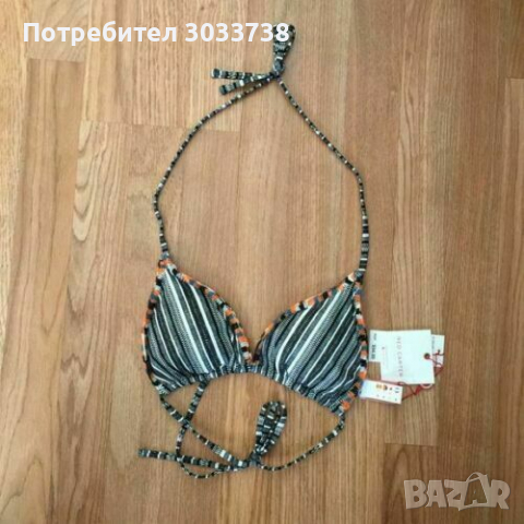 Нов Бохо Red Carter Раирано Горнище на Бански Костюм с Две Лица Размер S, снимка 2 - Бански костюми - 36171510