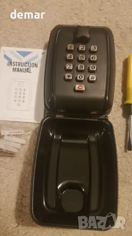 Сейф за ключове, монтиран на стена, водоустойчив капак, 4-12 цифрена комбинация, снимка 9 - Други стоки за дома - 48897542