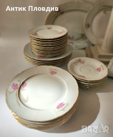 Старинен сервиз за хранене и чай, Thun, Carlsbad, Чехословакия, снимка 4 - Сервизи - 47149333