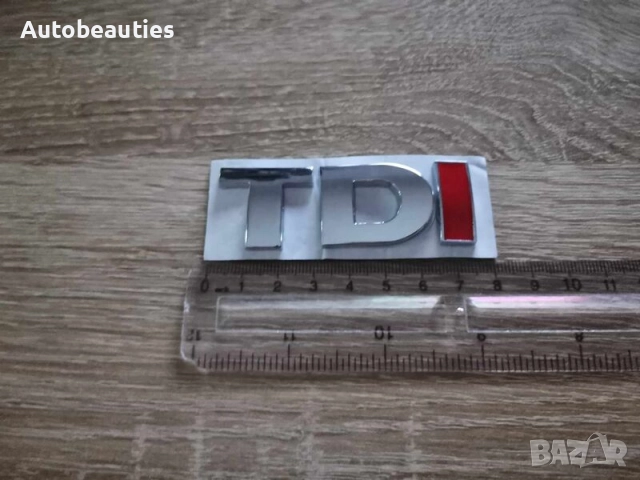 Volkswagen TDI с червено I емблема, снимка 2 - Аксесоари и консумативи - 52605561