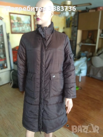 Дамско есенно-зимно дълго яке, снимка 2 - Якета - 52546439