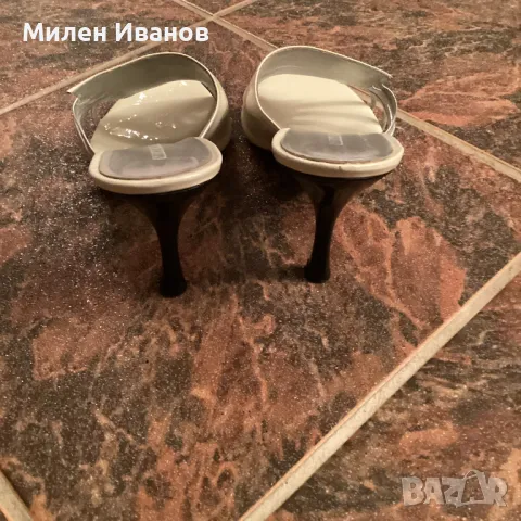 Дамски чехли с ток, снимка 3 - Чехли - 47526484