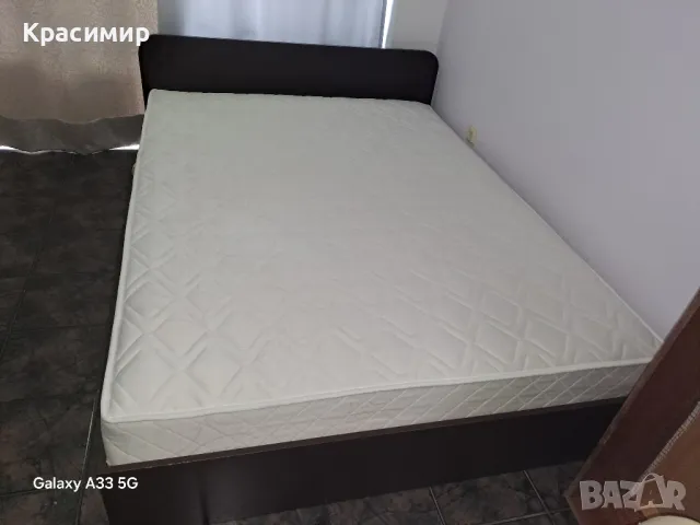 СПЕШНО:Спалня от талашит с матрак с дървена рамка.Цената до сега беше 300.лв., снимка 2 - Спални и легла - 47294248