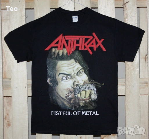 Тениска на Anthrax от албумът Fistful of Metal