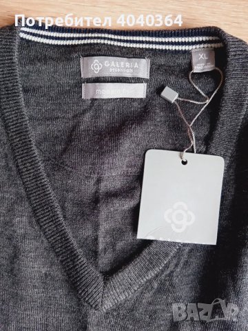 100% wool мъжки пуловер ХЛ, снимка 3 - Пуловери - 47550835