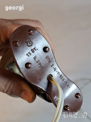 рядка съветска бакелитова мини лампа    3/2 , снимка 3 - Настолни лампи - 48887916