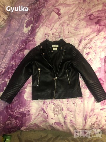 Детско кожено яке 7-8 г., снимка 2 - Детски якета и елеци - 42126759