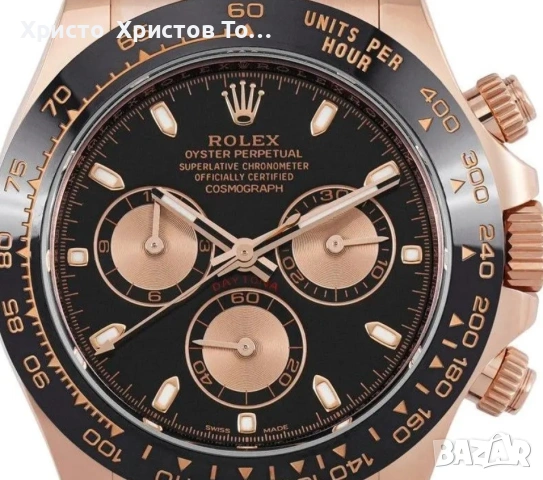 Promotion!!!Rolex Daytona Rose Gold 116515 Black Dial Oysterflex Rubber Band, снимка 5 - Мъжки - 53704654