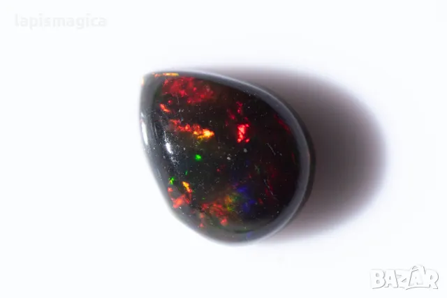 Етиопски опал 0.40ct капка кабошон №4, снимка 3 - Други - 47260182