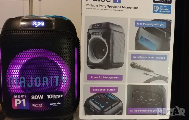 Парти караоке bloetooth тонколони Majority, снимка 9 - Bluetooth тонколони - 56325179