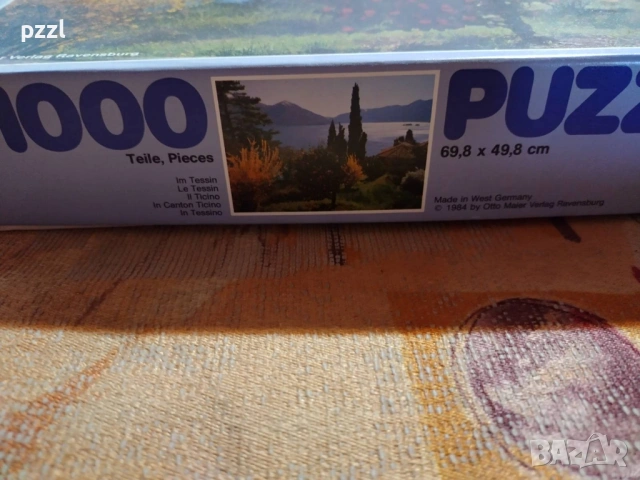 Пъзел "In Tessino” Ravensburger 1984г. 1000 части, снимка 5 - Пъзели - 53608340
