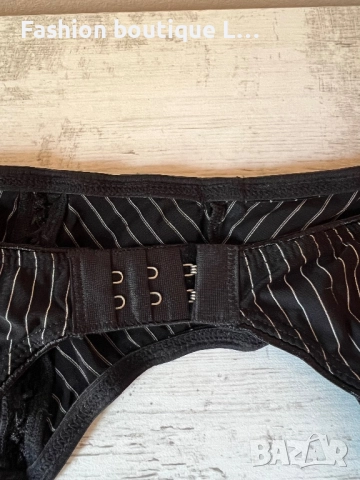 Черни жартиери с катарами със сребърни блестящи камъчета 🖤, снимка 7 - Бельо - 52236405