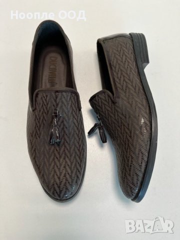 Мъжки Обувки от Естествена Кожа - Бордо, снимка 1 - Официални обувки - 41531274