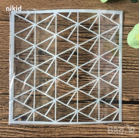 триъгълнници и криви стенсил шаблон за спрей за торта украса Scrapbooking