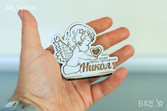 Ангелче с името на детето Ви за кръщене, снимка 3 - Декорация - 40918749