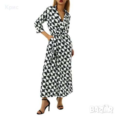 Дълга, стилна рокля размери M и L, снимка 2 - Рокли - 44492634