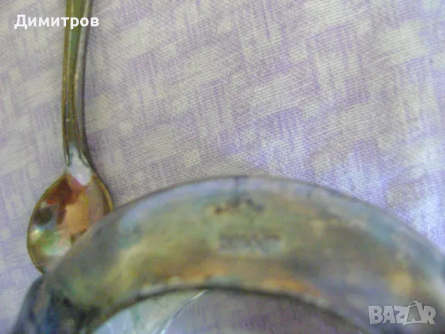 Посребрена солничка Мелхиор със емайл СССР, снимка 3 - Антикварни и старинни предмети - 47719039