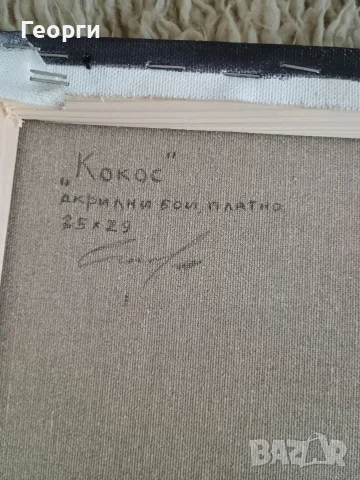 Картина акрил на платно Кокос, снимка 5 - Картини - 56052696