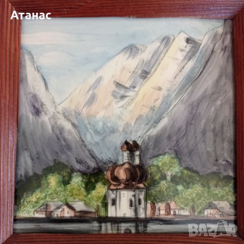 Картина върху теракота, снимка 2 - Антикварни и старинни предмети - 34107290