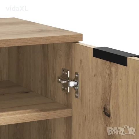 vidaXL Шкаф за обувки дъб артизан 59x35x70 см инженерна дървесина, снимка 8 - Скринове - 56148342