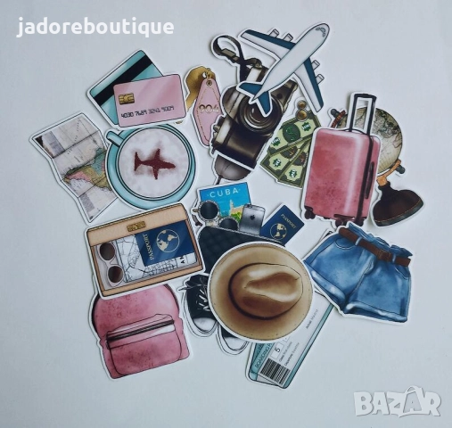 Дизайнерски стикери за скрапбук различни теми Лято/ Свети Валентин/ Пътешествия/ Бебешки и други, снимка 12 - Други - 45556866