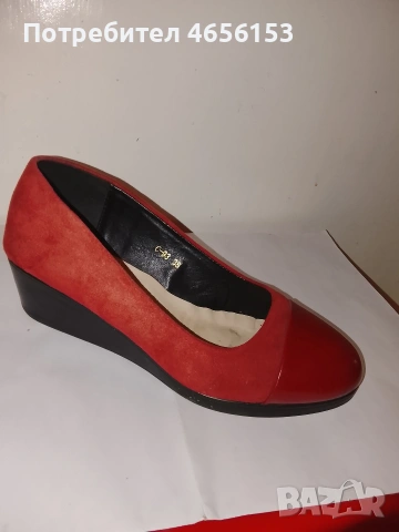 ДАМСКИ ЧЕРВЕНИ ОБУВКИ ,N 38 , снимка 2 - Дамски ежедневни обувки - 53437660