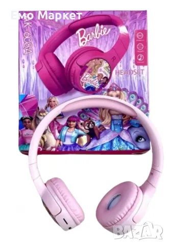 Безжични слушалки с вграден микрофон Barbie, сгъваеми и регулируеми, снимка 9 - Bluetooth слушалки - 48845766