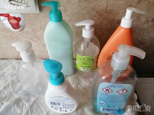 Празни флакони с Дозатор със заключващ се механизъм за дезинфектант, гелове, шампоани-8 броя, снимка 2 - Препарати за почистване - 28456572