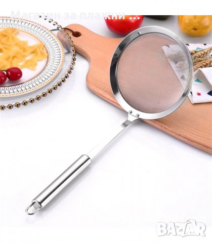 ЦЕДКА С ФИНА МРЕЖА, НЕРЪЖДАЕМА СТОМАНА - код  2999, снимка 4 - Аксесоари за кухня - 34140310