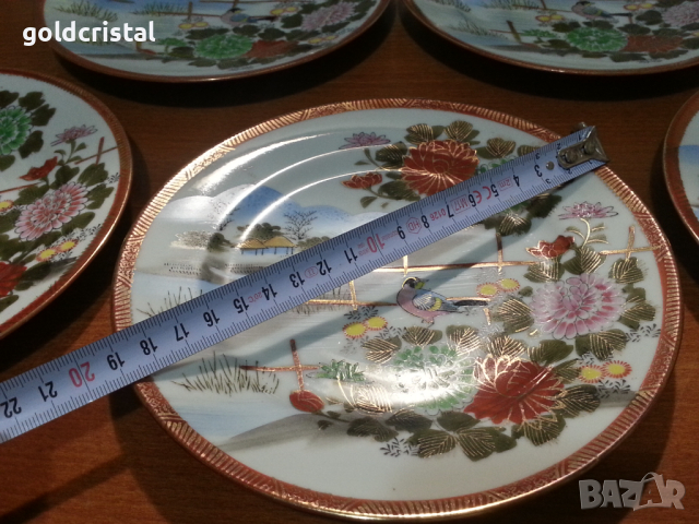 Японски фин порцелан чинии, снимка 4 - Антикварни и старинни предмети - 44797498