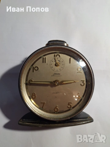 Будилник механичен Kaiser Brilliant DUETT-Германия. работи точно, звъни, профилактиран