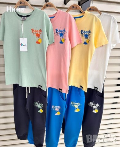 Страхотен комплект за момчета в зелен цвят , снимка 3 - Детски комплекти - 44157685