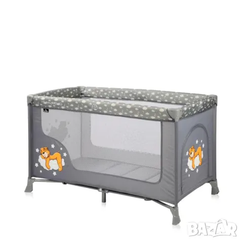 Сгъваема Бебешка кошара LORELLI Classic San Remo Grey Clouds, снимка 3 - Кошарки - 37201025