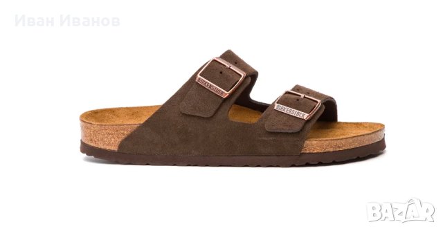 чехли  BIRKENSTOCK ARIZONA (MOCHA)  номер 43,5-44, снимка 2 - Мъжки чехли - 41324590