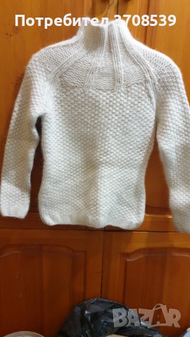 Вълнен, кашмирен, бял пуловер, много топъл, снимка 2 - Детски пуловери и жилетки - 40734786