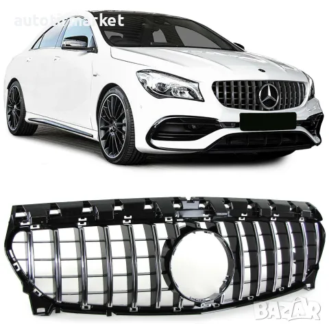 Хром/черна решетка тип GT за Mercedes CLA W117