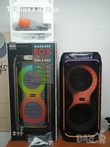 Чисто нова акумулаторна караоке тонколона Brodu BTS 2109. , снимка 4 - Тонколони - 53816971