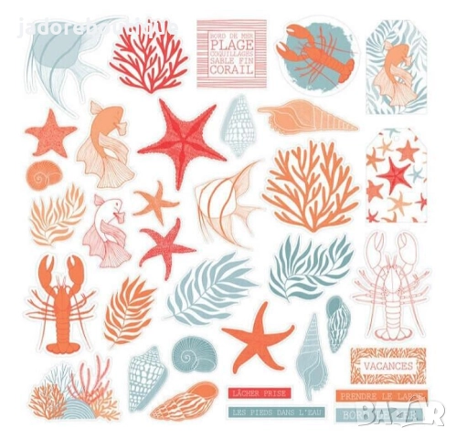 Изрязани ацетатни/ велум елементи за декорация скрапбук картички албуми - различни видове, снимка 2 - Други - 52139753