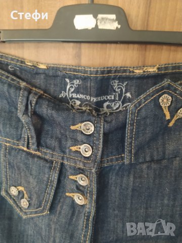 НАМАЛЕНА Дамска дънкова пола Franco Ferucci , снимка 4 - Поли - 40163679